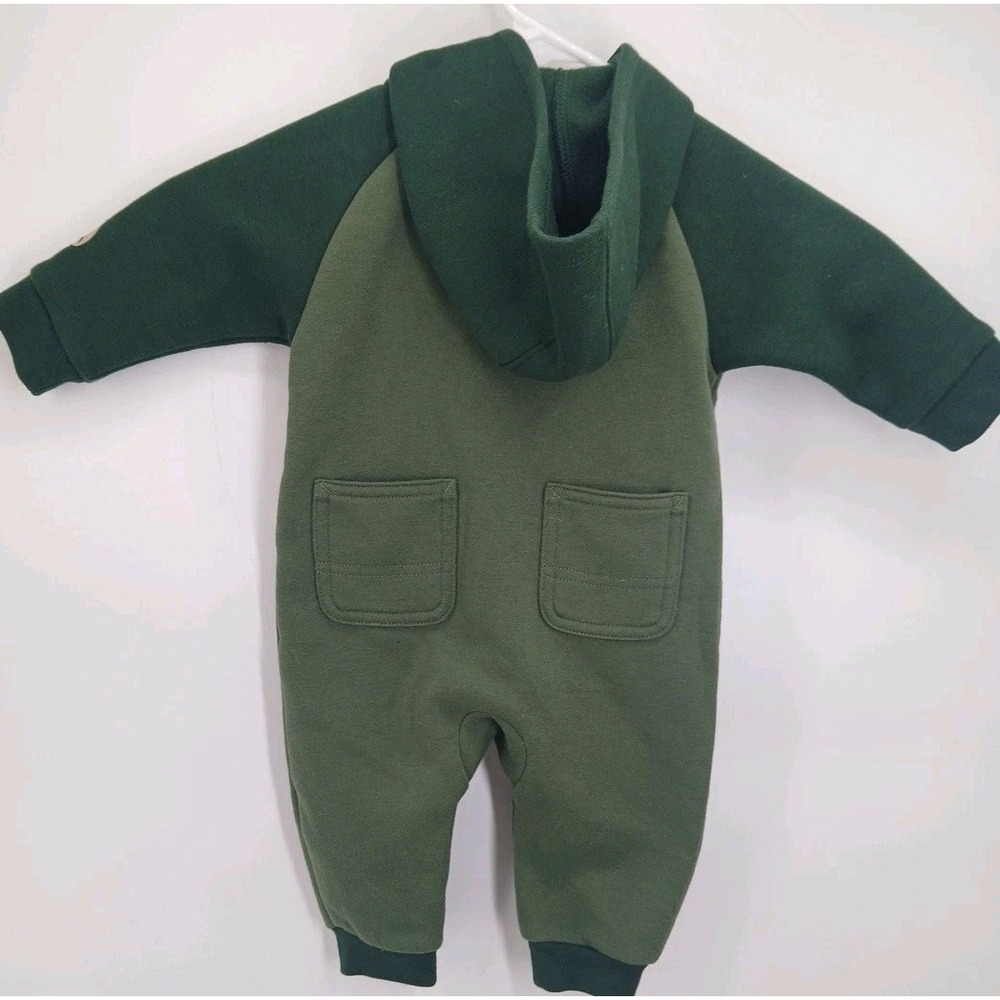 Carhartt Hooded Front Zip Two-tone Green Sweat Suit Size 3 Months - Picture 6 of 10
